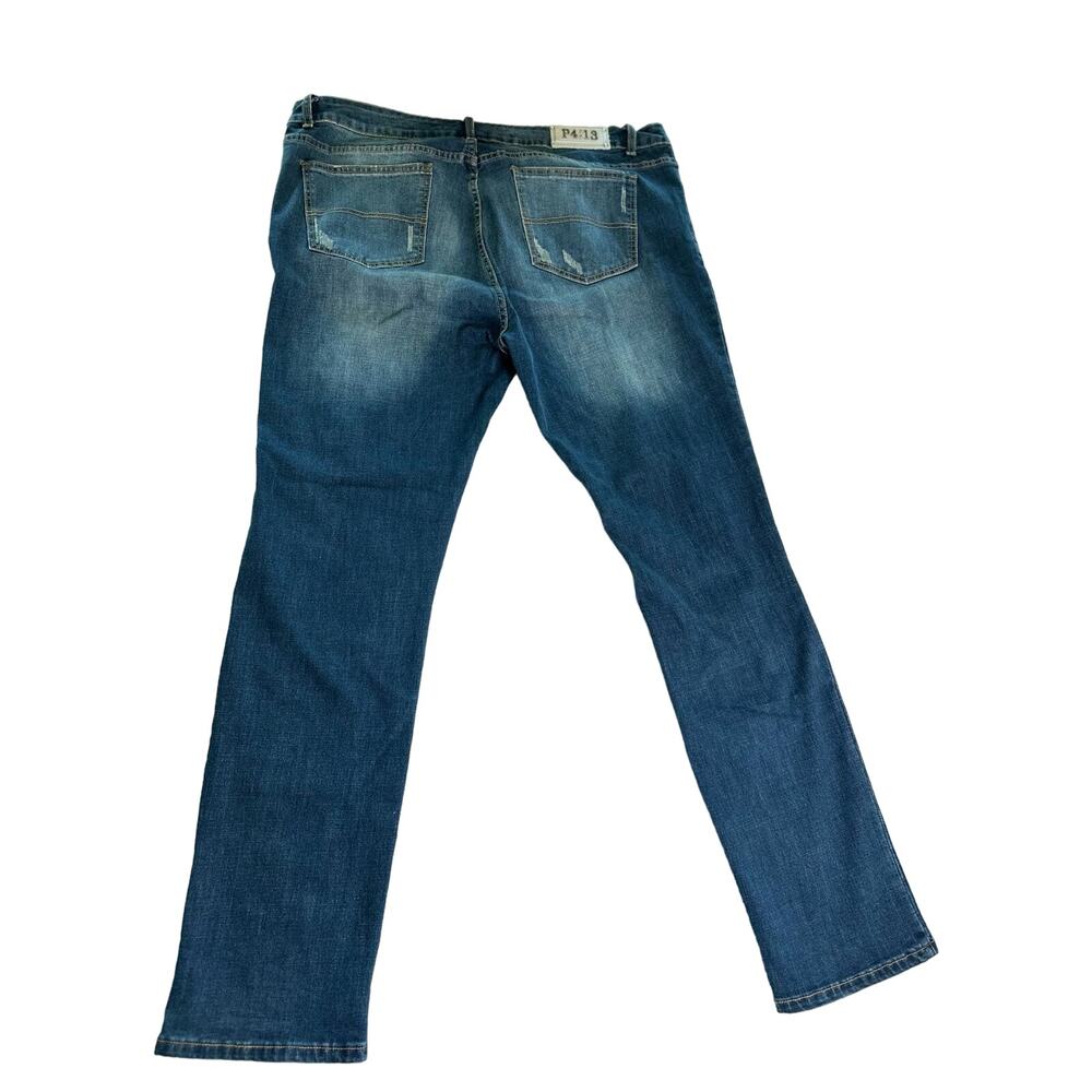P Four One Three Women's Distressed Straight Leg Stretch Jeans Size 38 - Picture 2 of 14